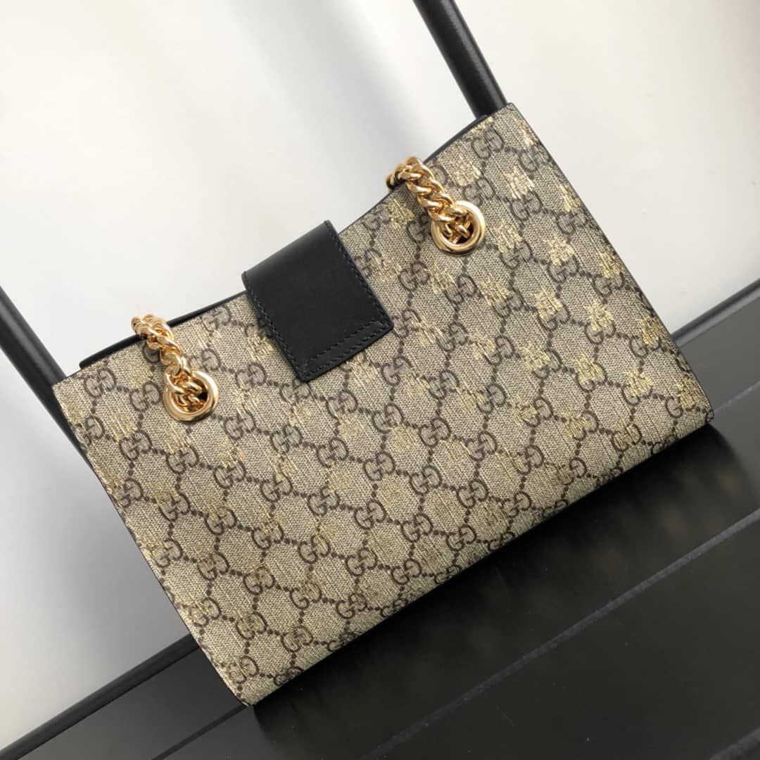 Gvc*1 Padlock Small GG Svp*me Canvas Shoulder Bag Replica Brown 498156