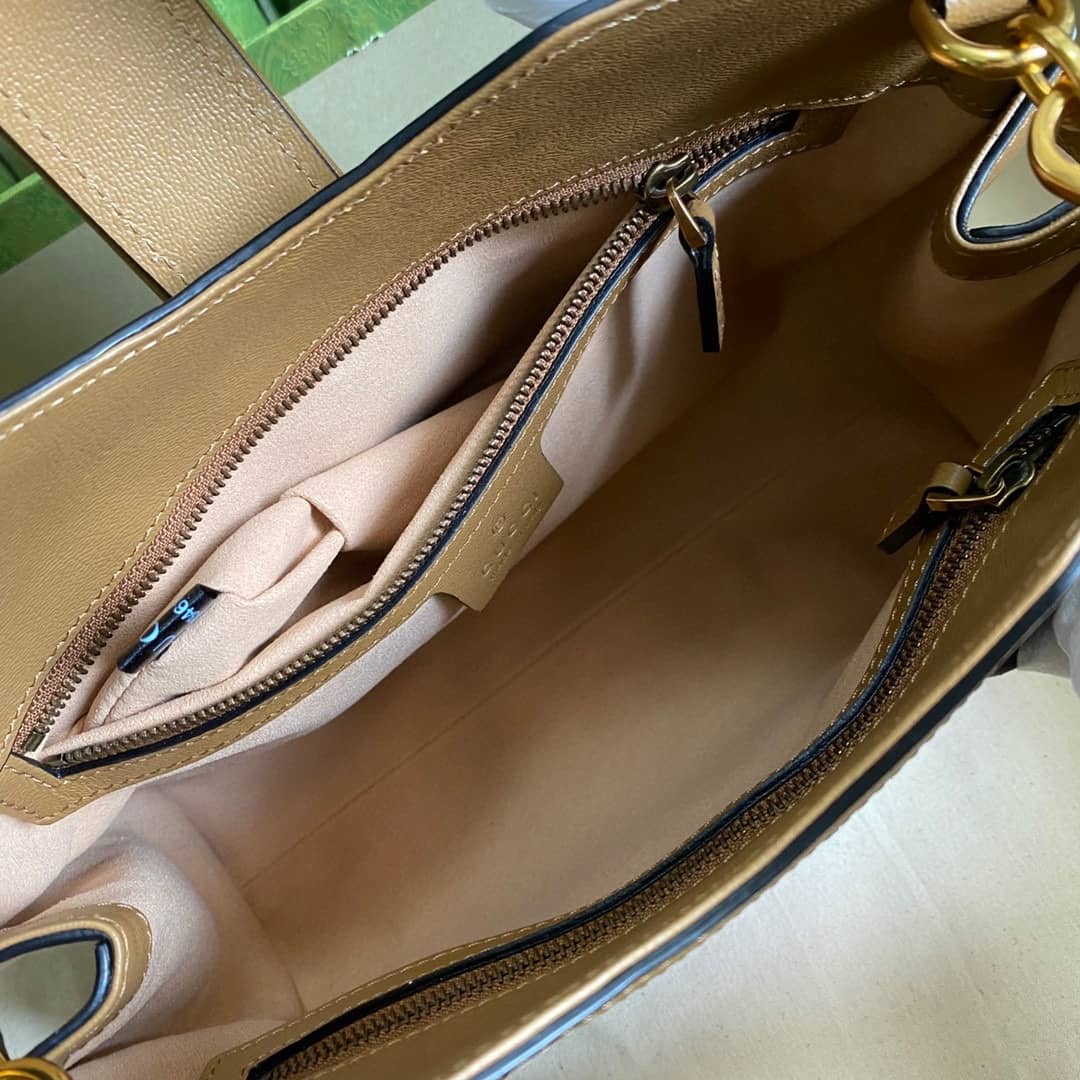 Gvc*1 Small Top With Double G Leather Handle Replica Bag 658450