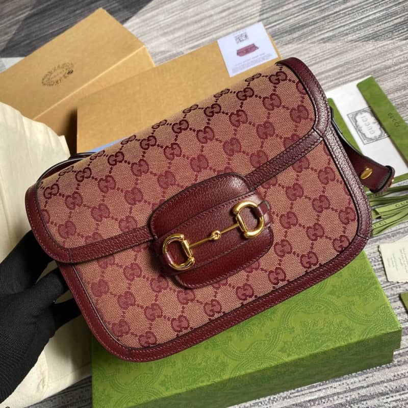 Gvc*1 Horsebit 1955 Shoulder Bag Replica Red 602204