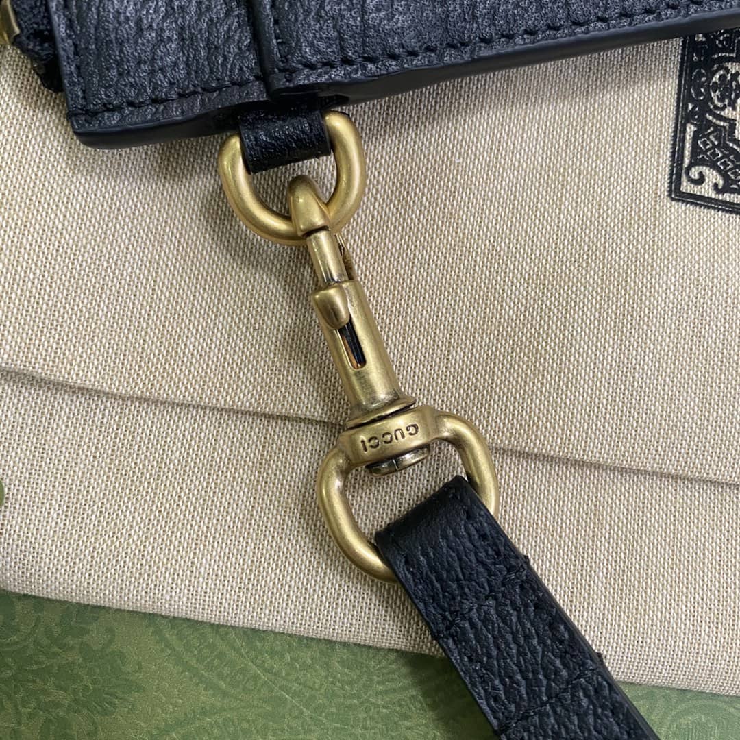 Gvc*1 GG Marmont Black Leather Pouch Replica 658562