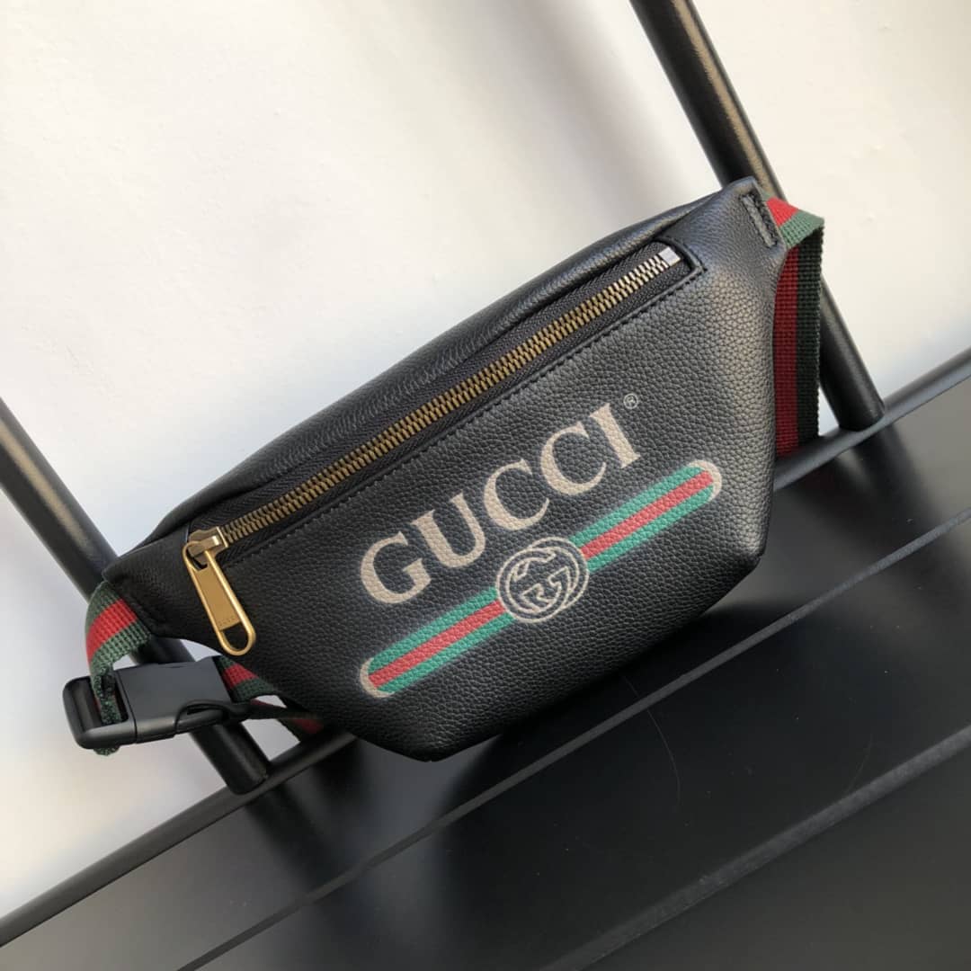 Gvc*1 Print Small Waist Body Belt Bag Replica Black 527792