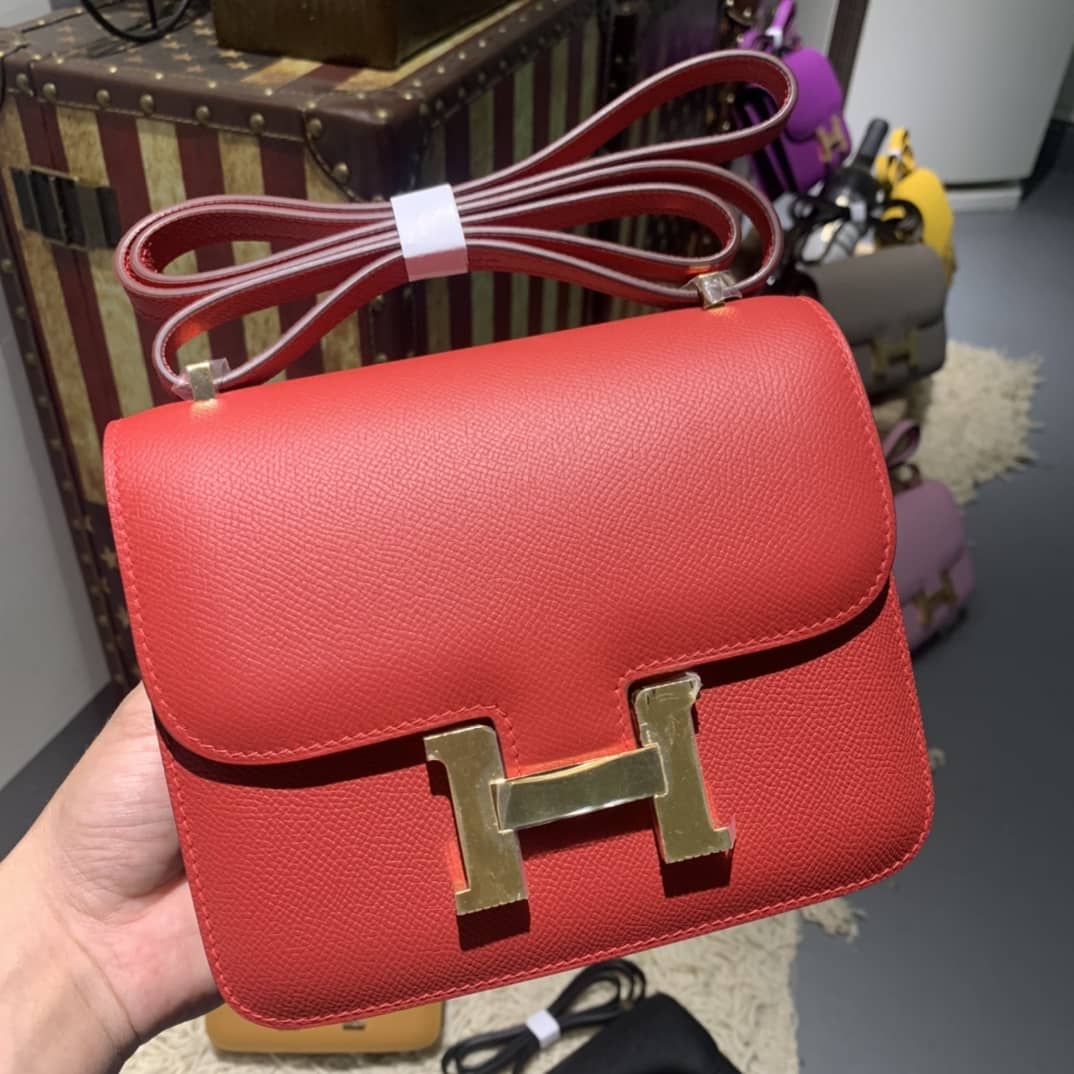 H**me5 Birkin Replica Constance Bag 18CM Epsom Leather