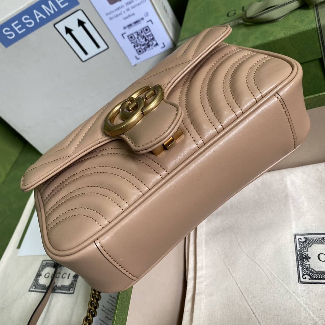 Gvc*1 GG Marmont Matelasse Mini Chain 446744 Replica Crossbody Bag
