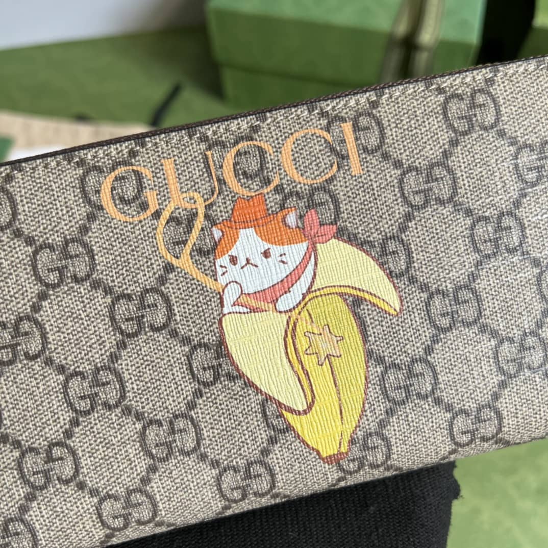 Gvc*1 Bananya Print Canvas Zip Around Long Wallet 701060 Replica