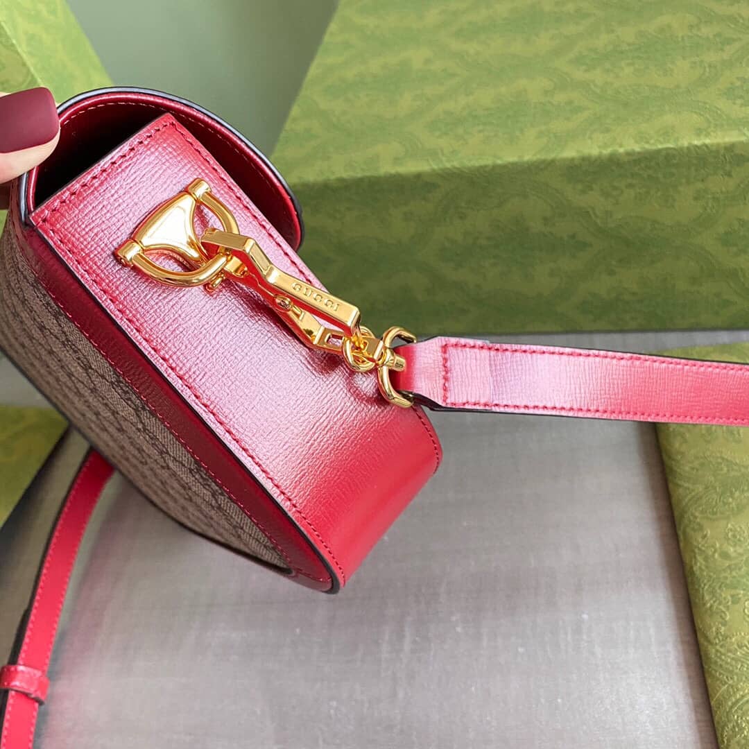 Gvc*1 Horsebit 1955 Mini Bag Replica Red 658574