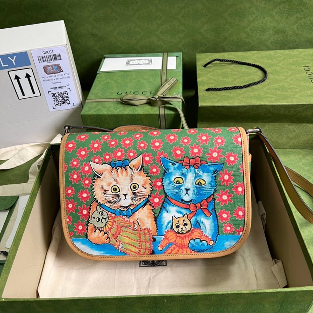 Gvc*1 Children Cat Print 664143 Replica Messenger Bag