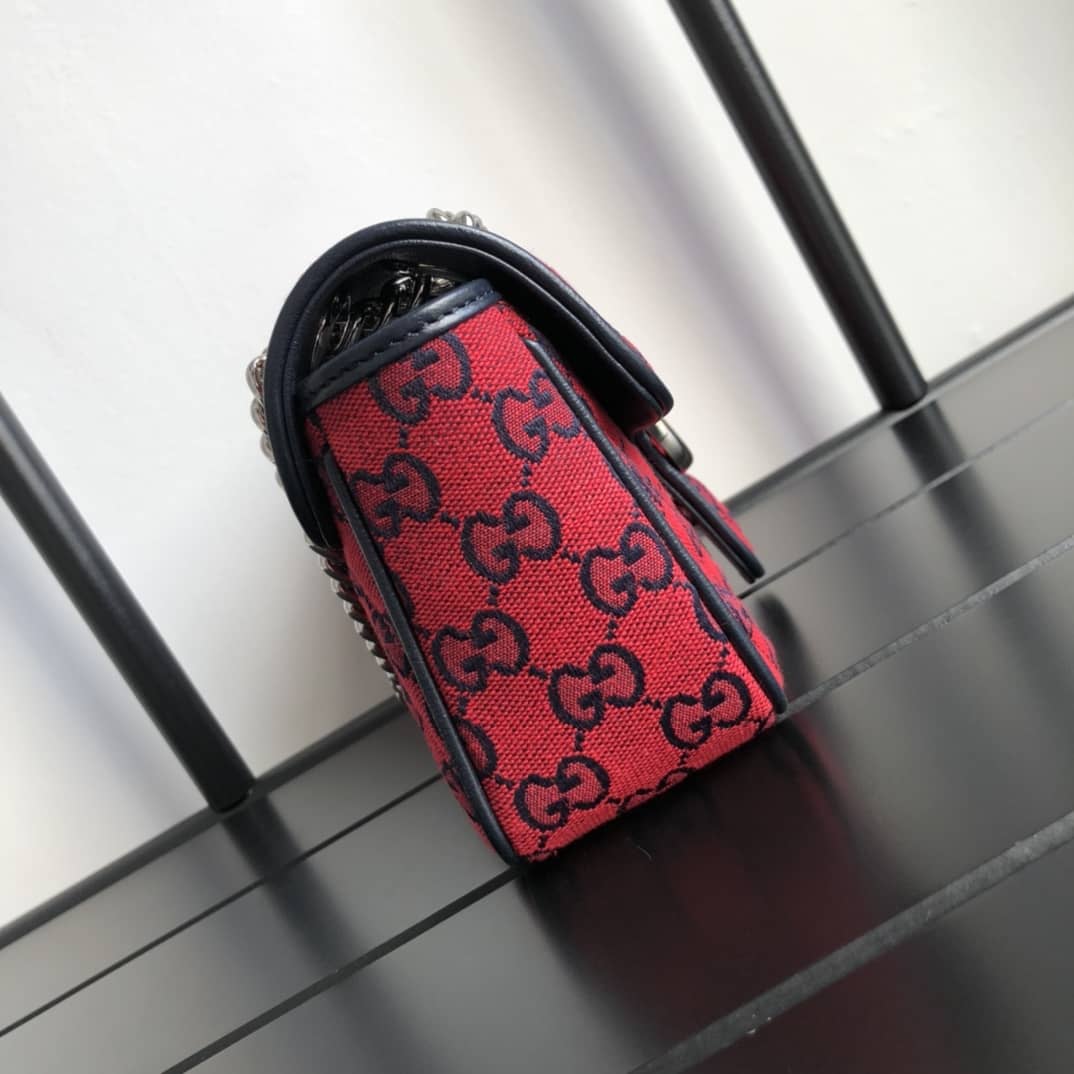 Gvc*1 GG Marmont Mini Matelasse Shoulder Bag Replica Red 446744