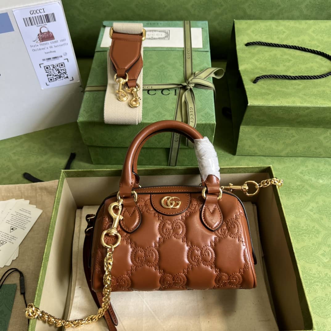 Gvc*1 GG Matelassé Leather Top Handle Shoulder Bag 702251 Replica