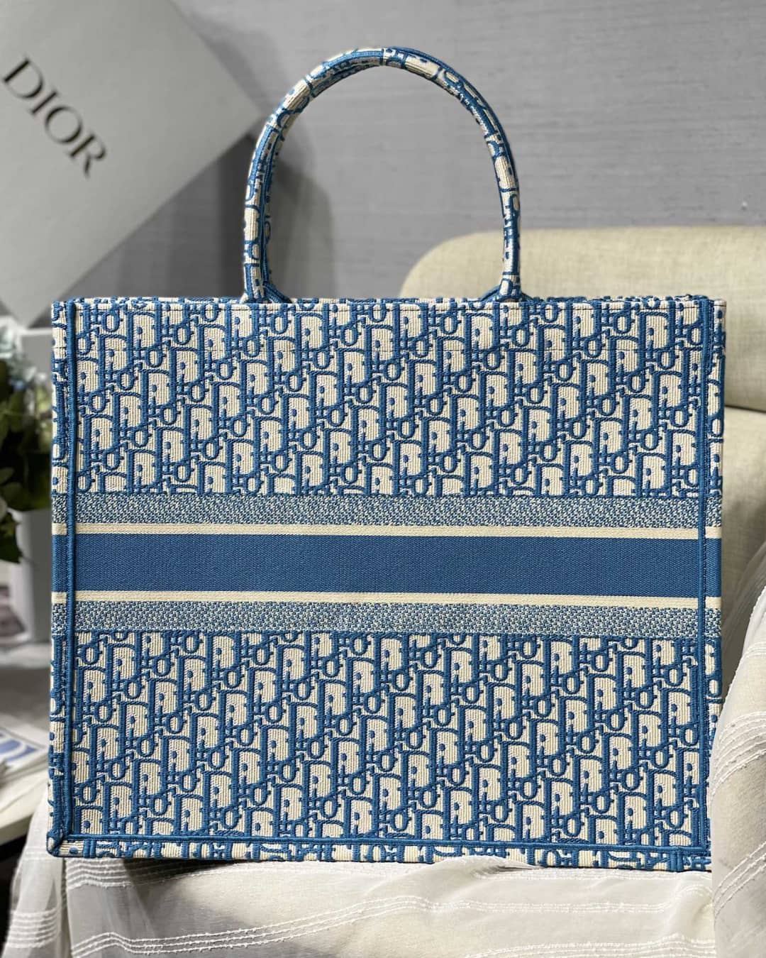 Chr1st1an D10r CD Book Embroidery Replica Tote