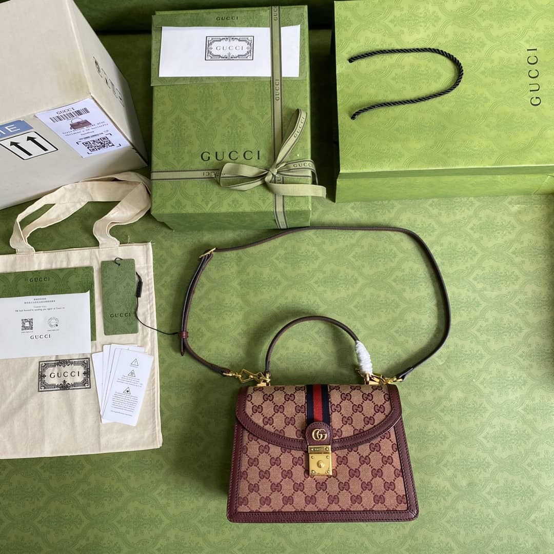 Gvc*1 Ophidia Web Small Top Handle Bag Replica 651055