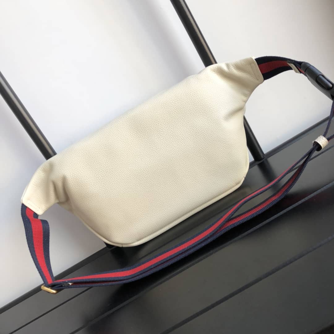 Gvc*1 Print Leather Belt Waist Bum Bag Replica White 493869