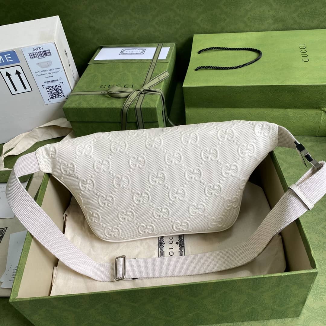 Gvc*1 GG Embossed Leather Belt Bag Bumbag Replica 645093