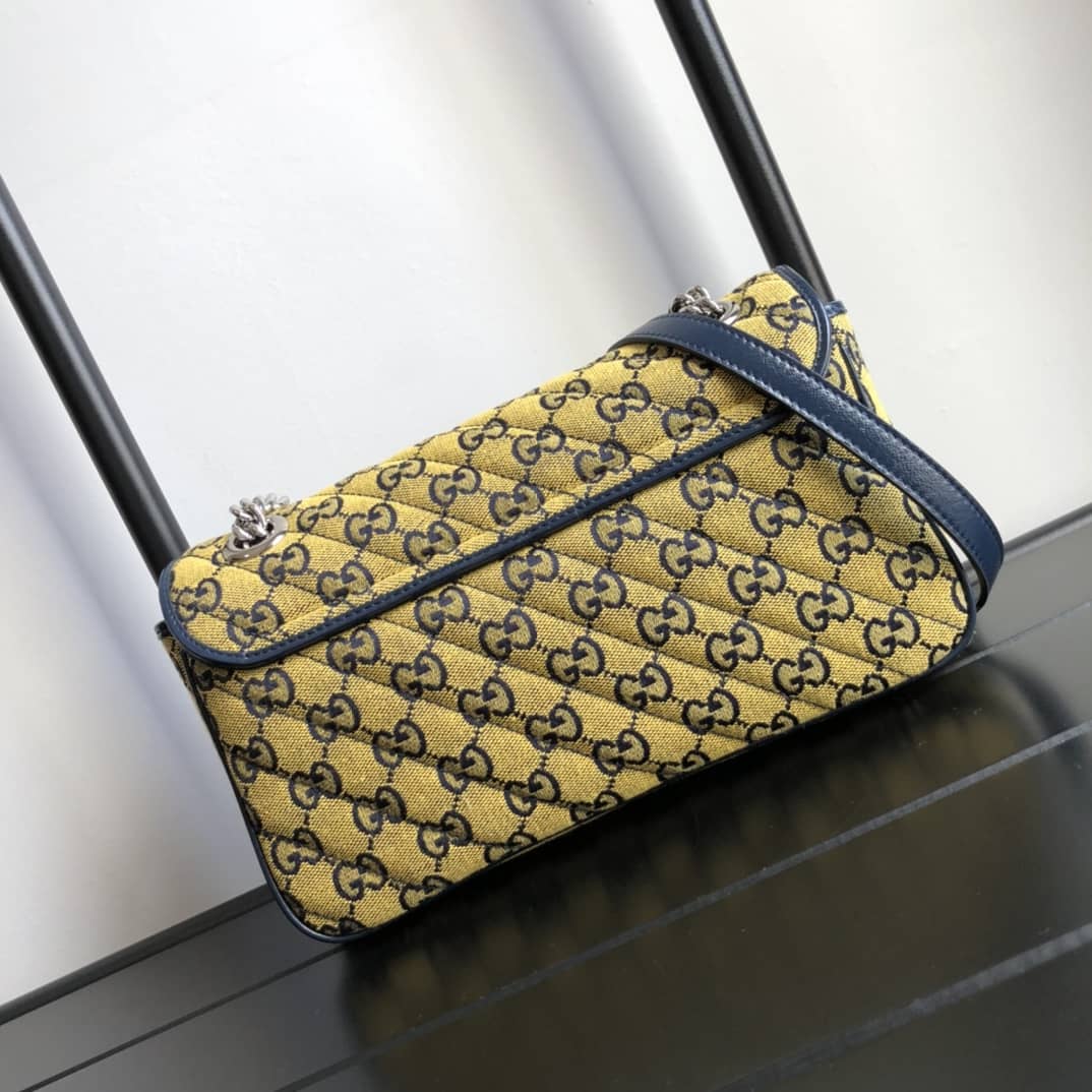 Gvc*1 GG Marmont Matelasse Shoulder Bag Replica Yellow 443497