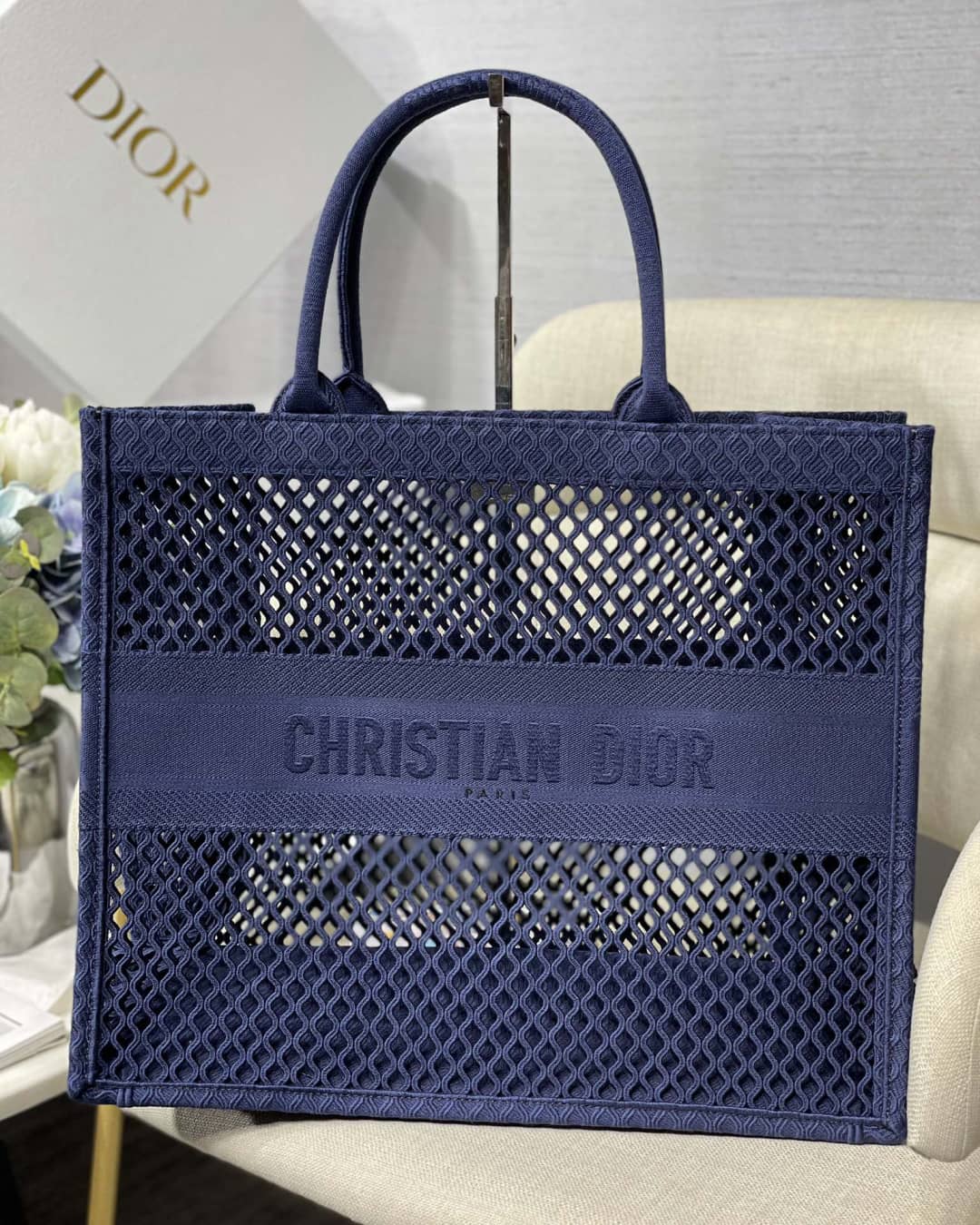Chr1st1an D10r Mesh Book Tote Bag