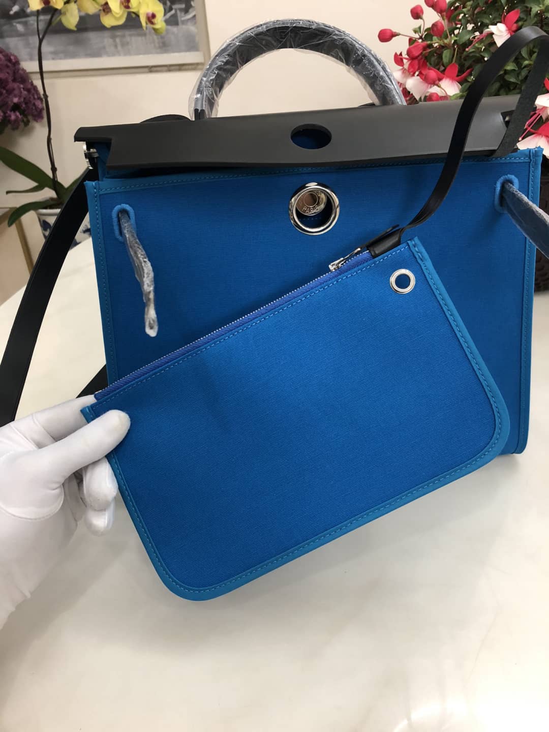 H**me5 Bag Replica 31 Canvas Leather HerBag
