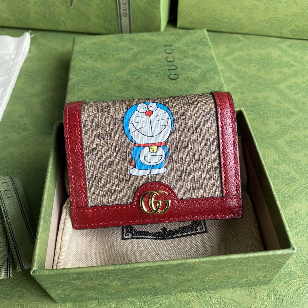 Gvc*1 x Doraemon GG Svp*me Mini Folded Wallet Replica 647788
