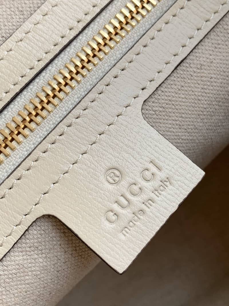 Gvc*1 Horsebit Bag Dupe 1955 Small GG Svp*me Grainy Leather Handle Bag Replica White 621220