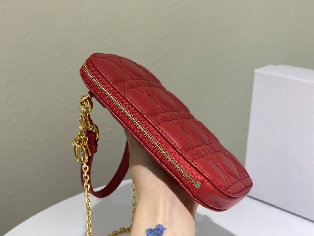Lady D10r Dupe Lambskin 18CM Phone Holder
