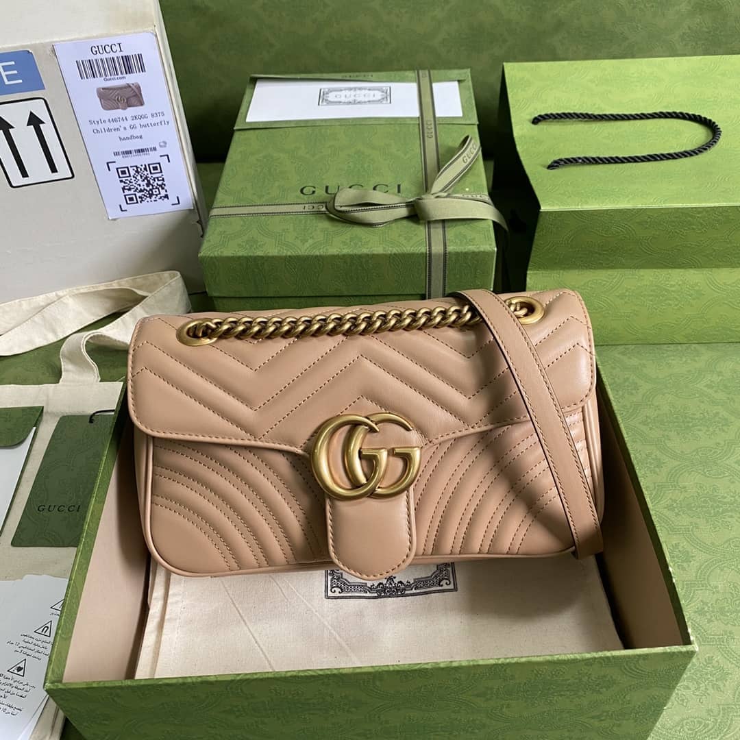Gvc*1 GG Marmont Small Matelassé Leather 443497 Replica Crossbody Bag