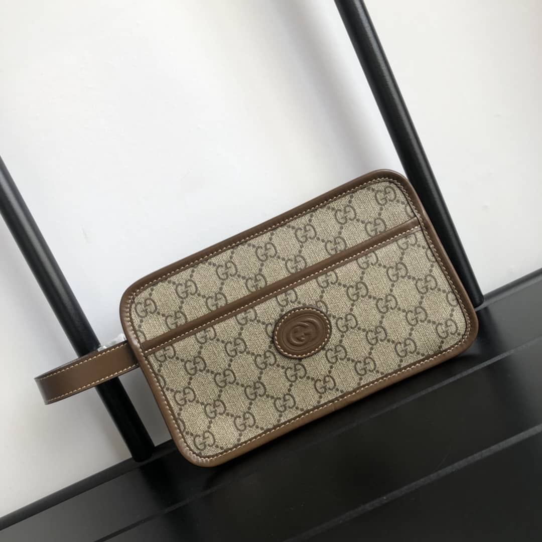 Gvc*1 Mens GG Interlocking Travel Pouch Replica 625764