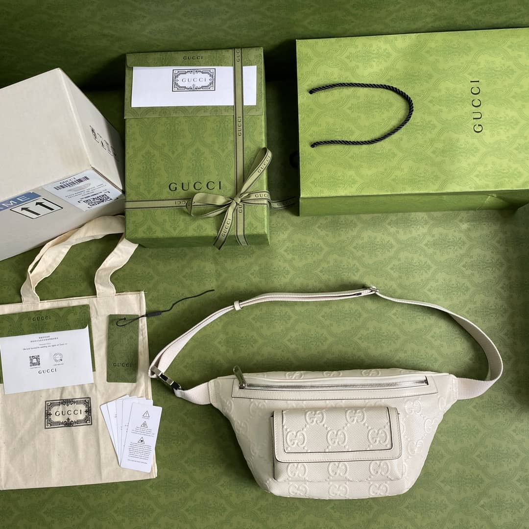Gvc*1 GG Embossed Leather Belt Bag Bumbag Replica 645093