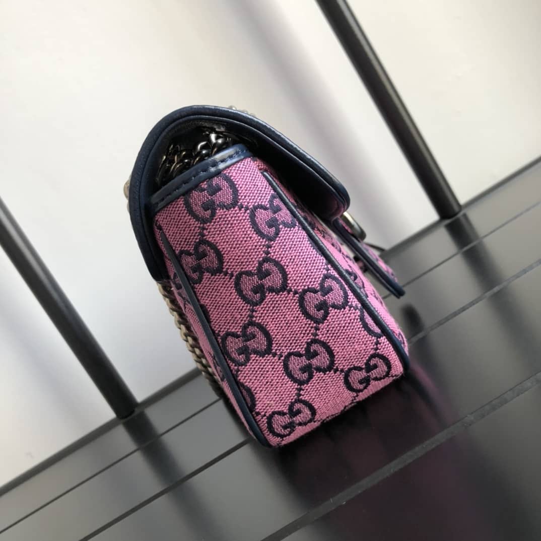 Gvc*1 GG Marmont Mini Matelasse Shoulder Bag Replica Pink 446744