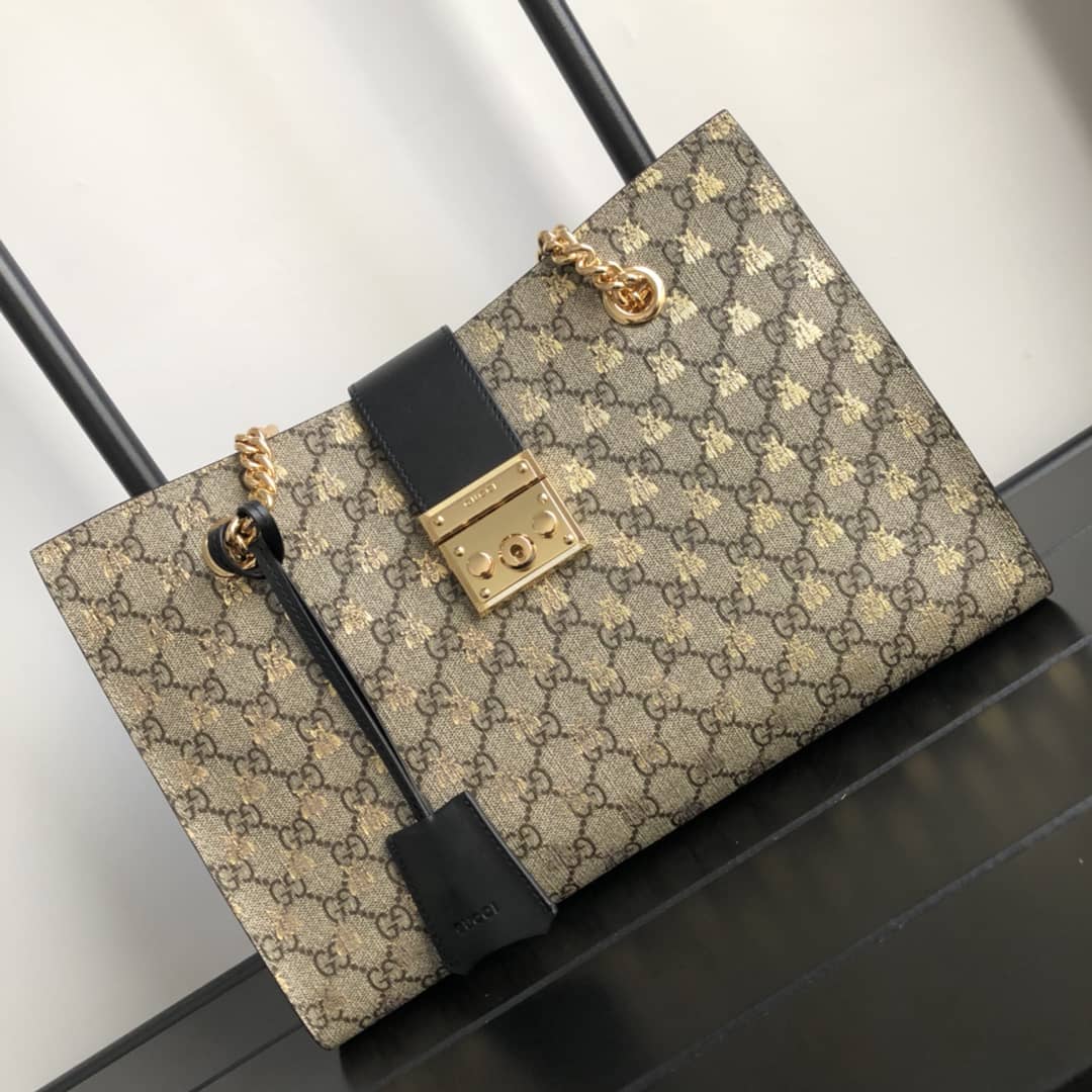 Gvc*1 Padlock Medium GG Svp*me Shoulder Bag Replica Brown 479197