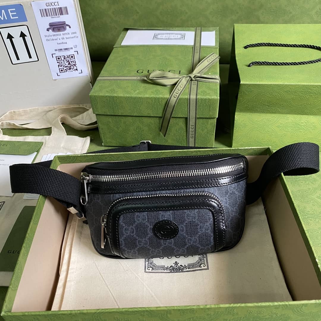 Best Replica Gvc*1 Interlocking GG Svp*me Belt Bag Replica 682933(ColaReps)