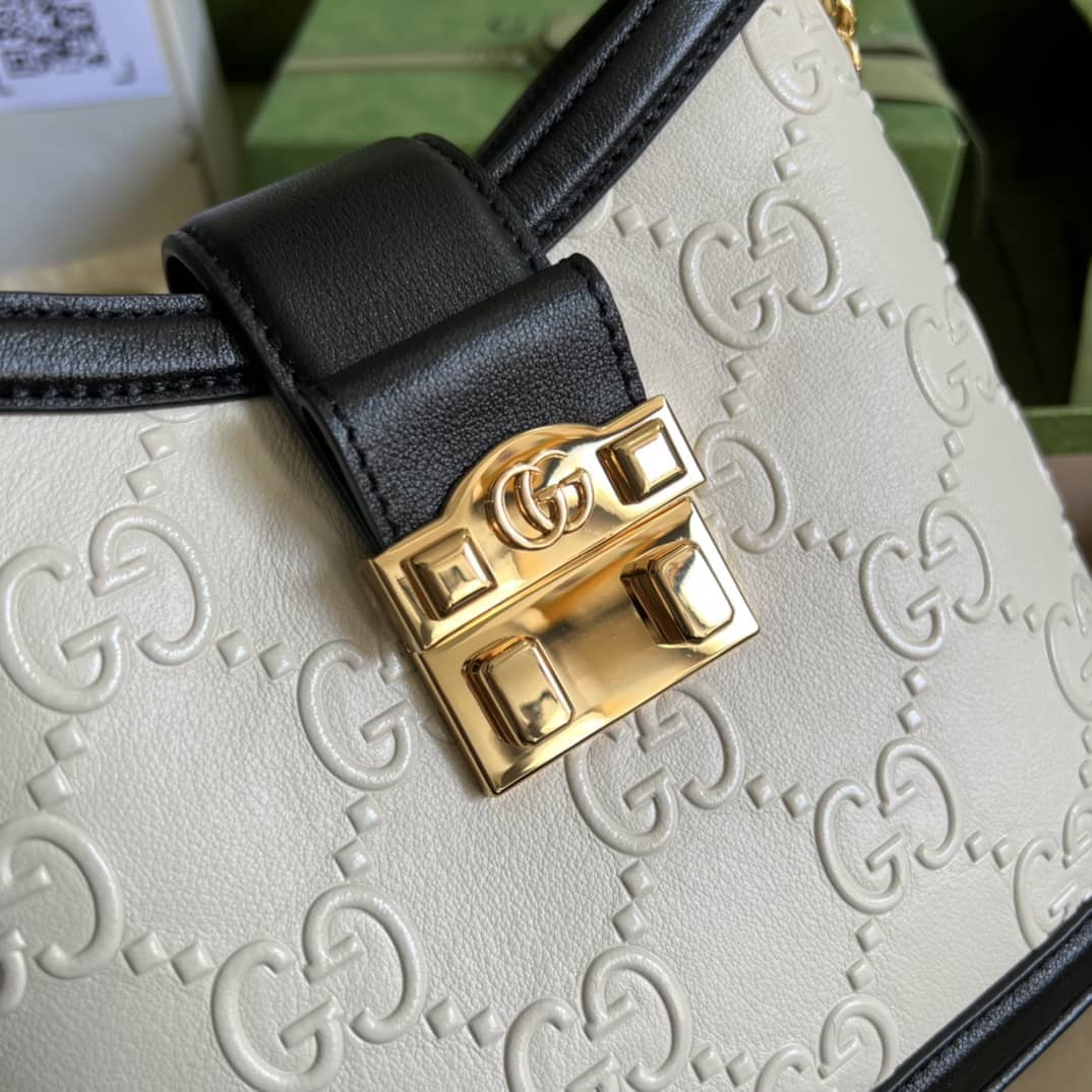 Gvc*1 Small GG White 675788 Replica Shoulder Bag