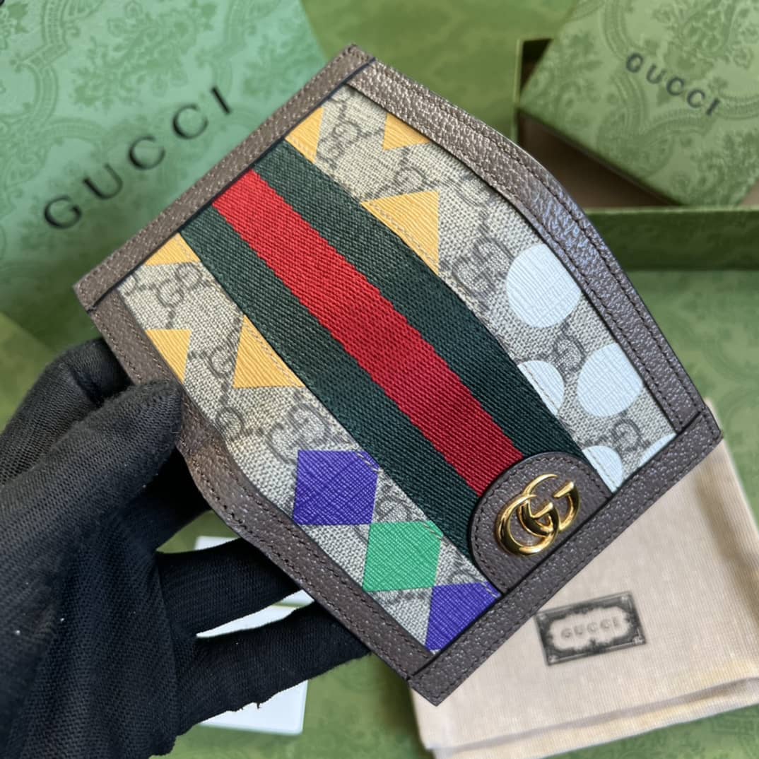 Gvc*1 Ophidia GG Card Case Wallet Replica 523155