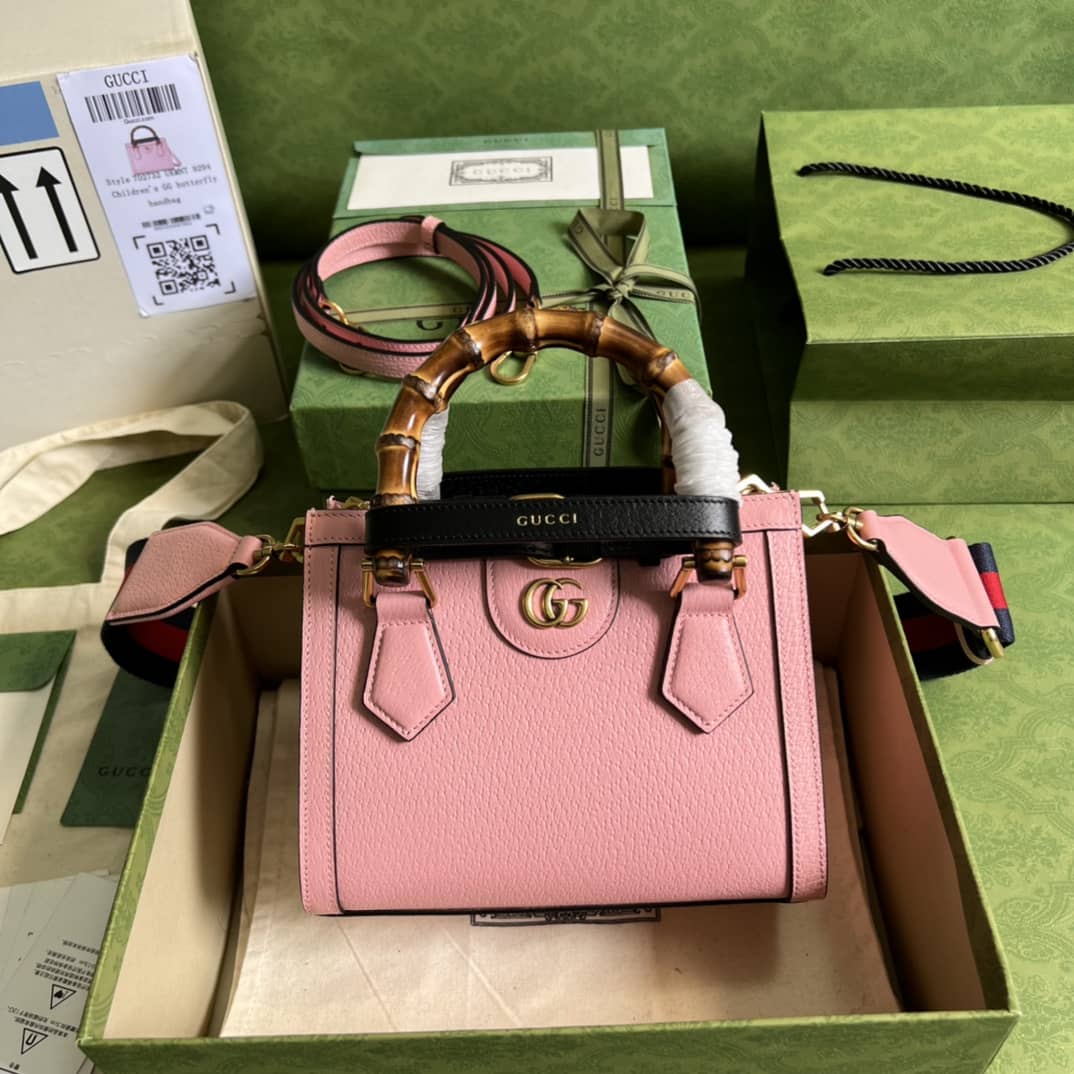 Gvc*1 Diana Mini Tote Pink 702732 Replica Bag
