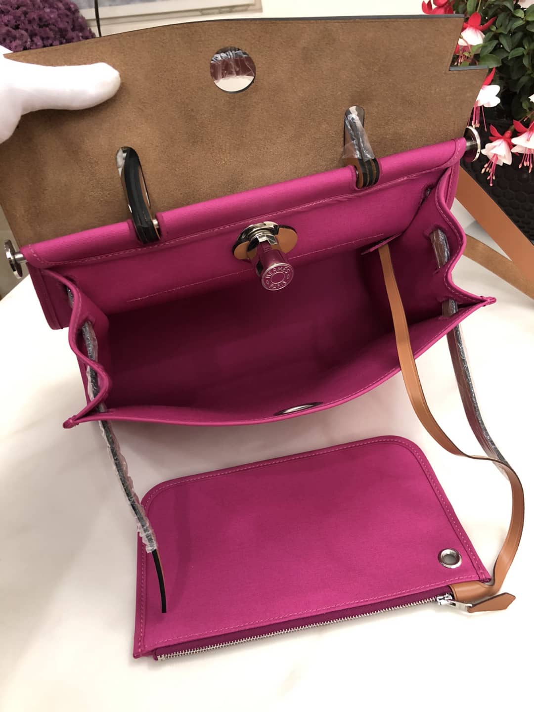 Replica H**me5 Birkin Bag 31 Canvas Leather HerBag