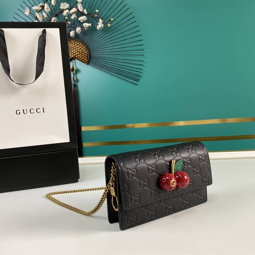 Gvc*1 Svp*me GG Mini Bag With Cherries Replica 481291