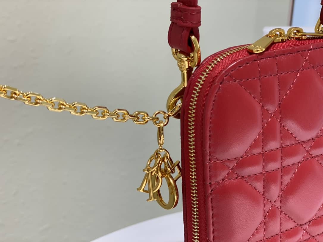Lady D10r Dupe Lambskin 18CM Phone Holder