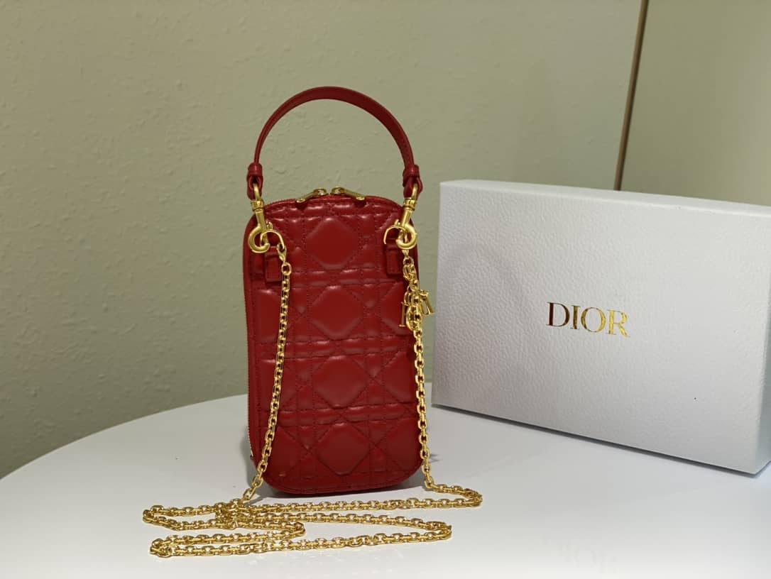 Lady D10r Dupe Lambskin 18CM Phone Holder
