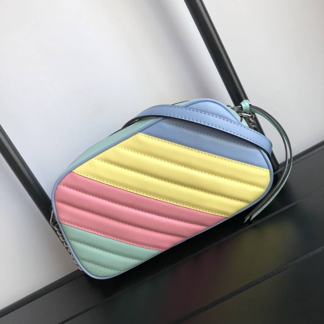 Gvc*1 Handbag Dupes GG Marmont Small Shoulder Handbag Camera Bag Replica Colorful 447632