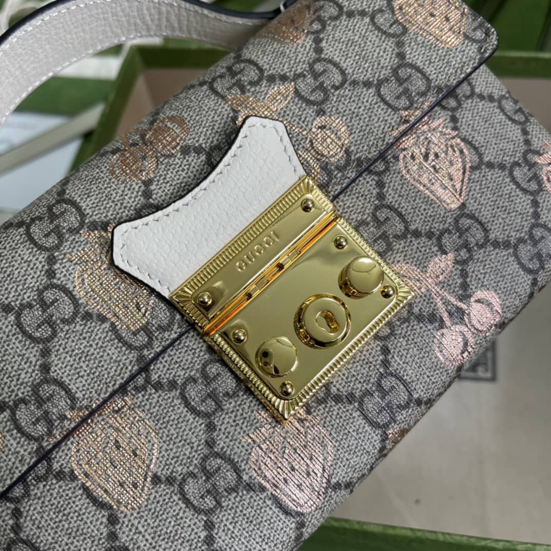 Gvc*1 Padlock GG Svp*me Canvas Top Handle Mini Bag Replica 652683