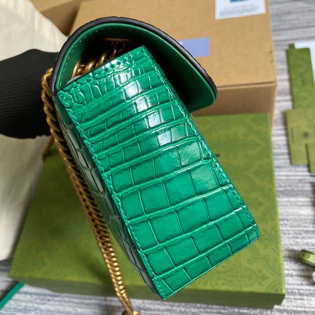 Gvc*1 GG Marmont Matelasse Shoulder Bag Replica Green 443497