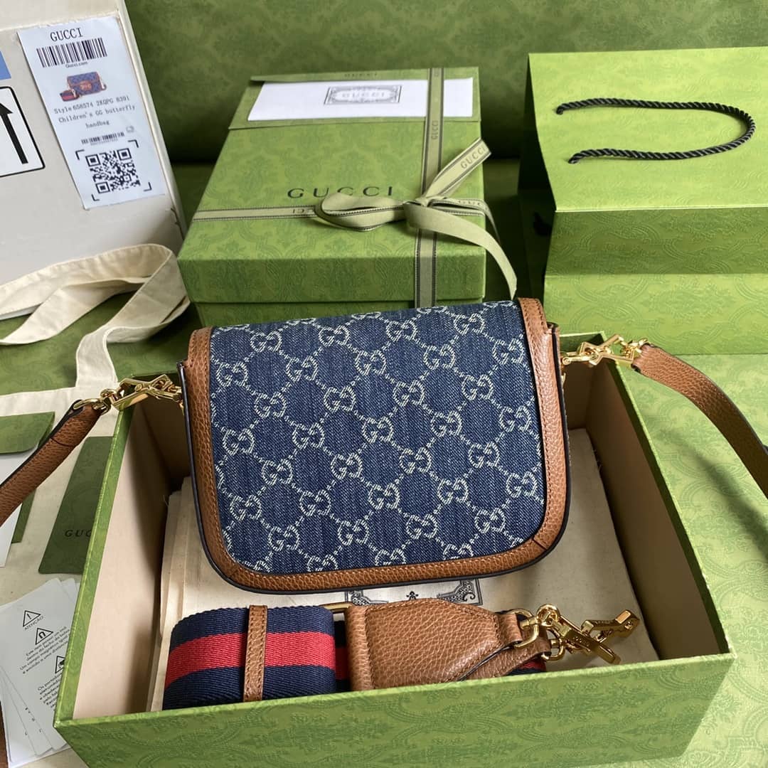 Gvc*1 1955 Horsebit Svp*me GG Canvas Mini Shoulder Bag Replica 658574