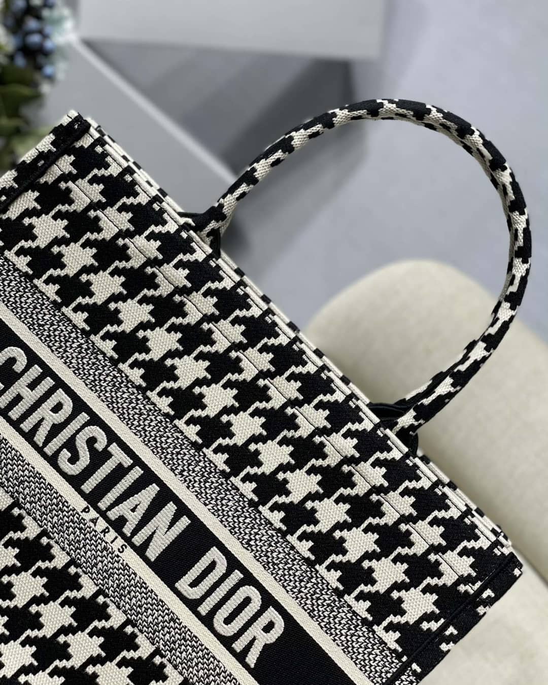 Chr1st1an D10r CD Book Embroidery Replica Tote