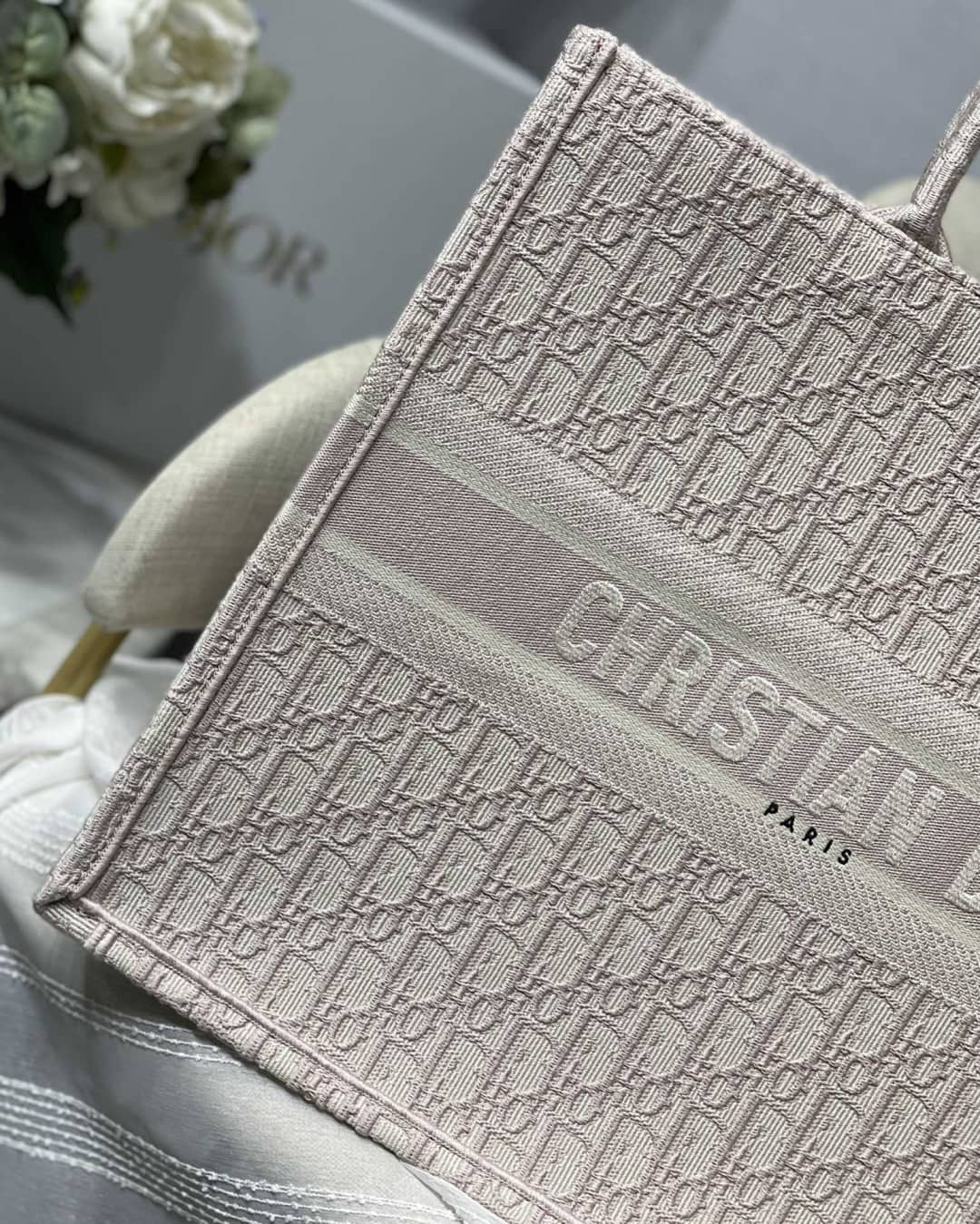 Chr1st1an D10r CD Book Embroidery Replica Tote