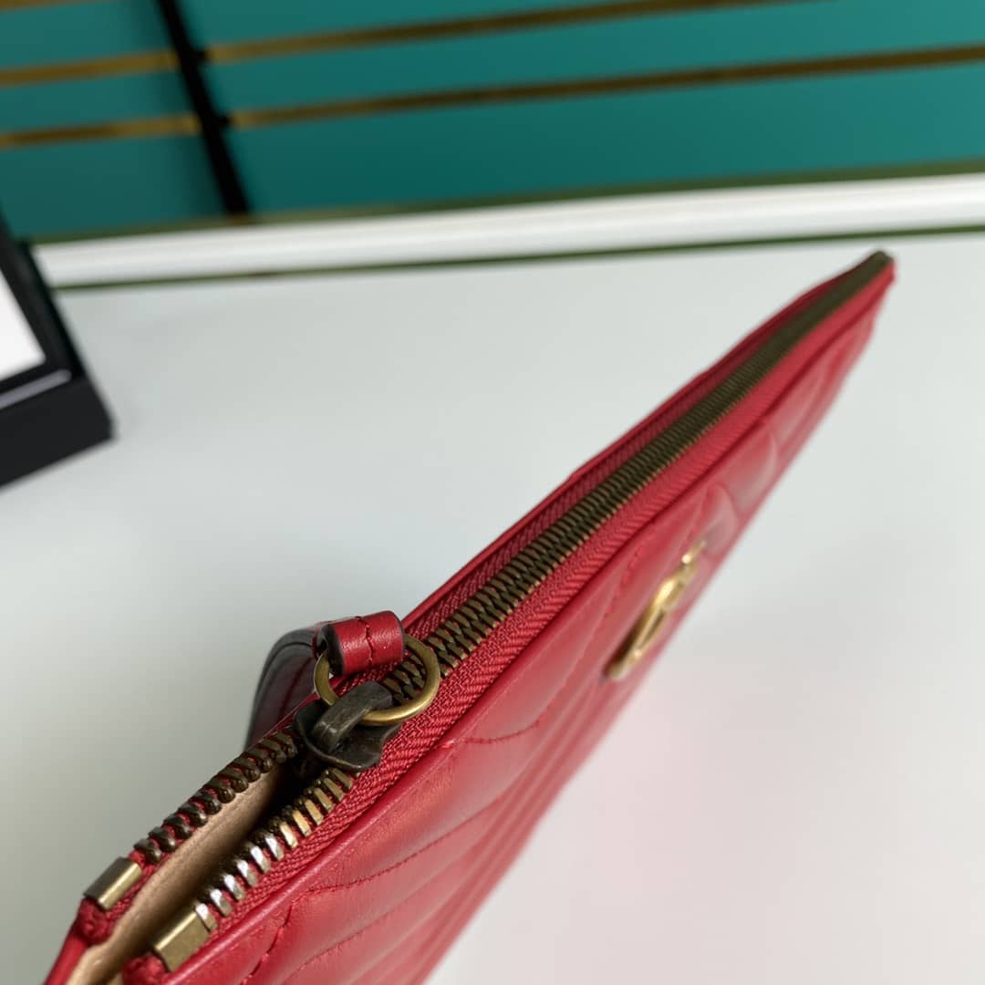 Gvc*1 GG Marmont Leather Clutch Replica 476440