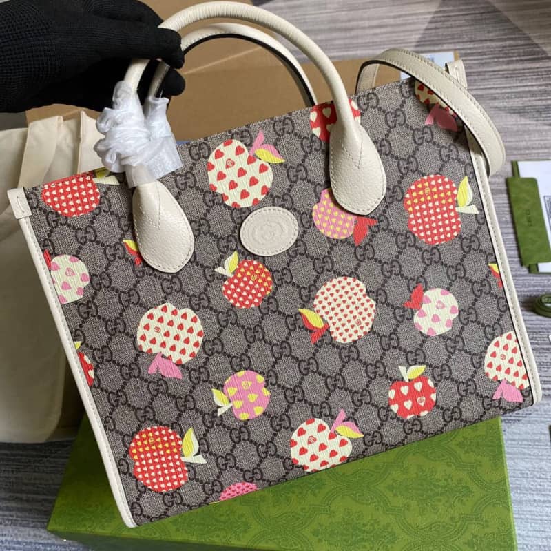 Gvc*1 Canvas GG Svp*me Small Tote Replica Gray 659983