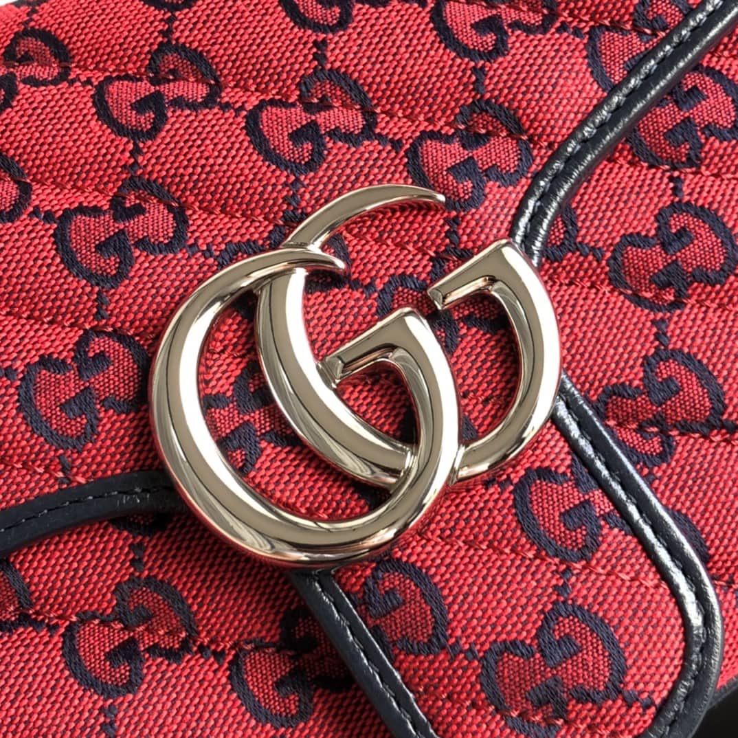 Gvc*1 GG Marmont Matelasse Shoulder Bag Replica Red 443497