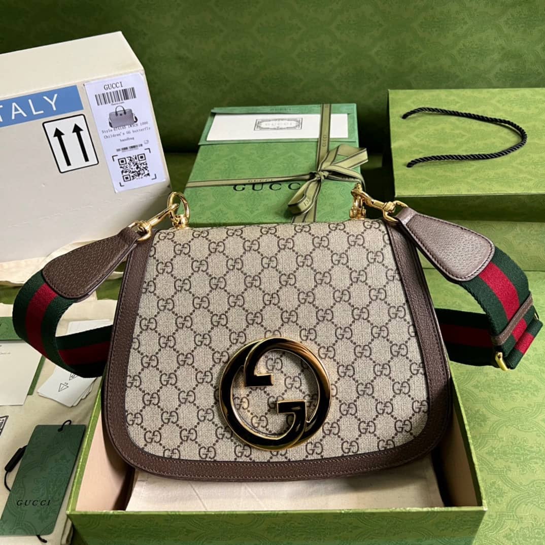 Gvc*1 Blondie Medium GG Svp*me Canvas 699210 Replica Crossbody Bag