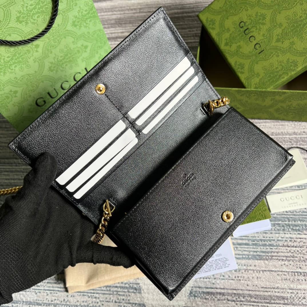 Gvc*1 GG Wallet With Chain Light Blue 676155 Replica
