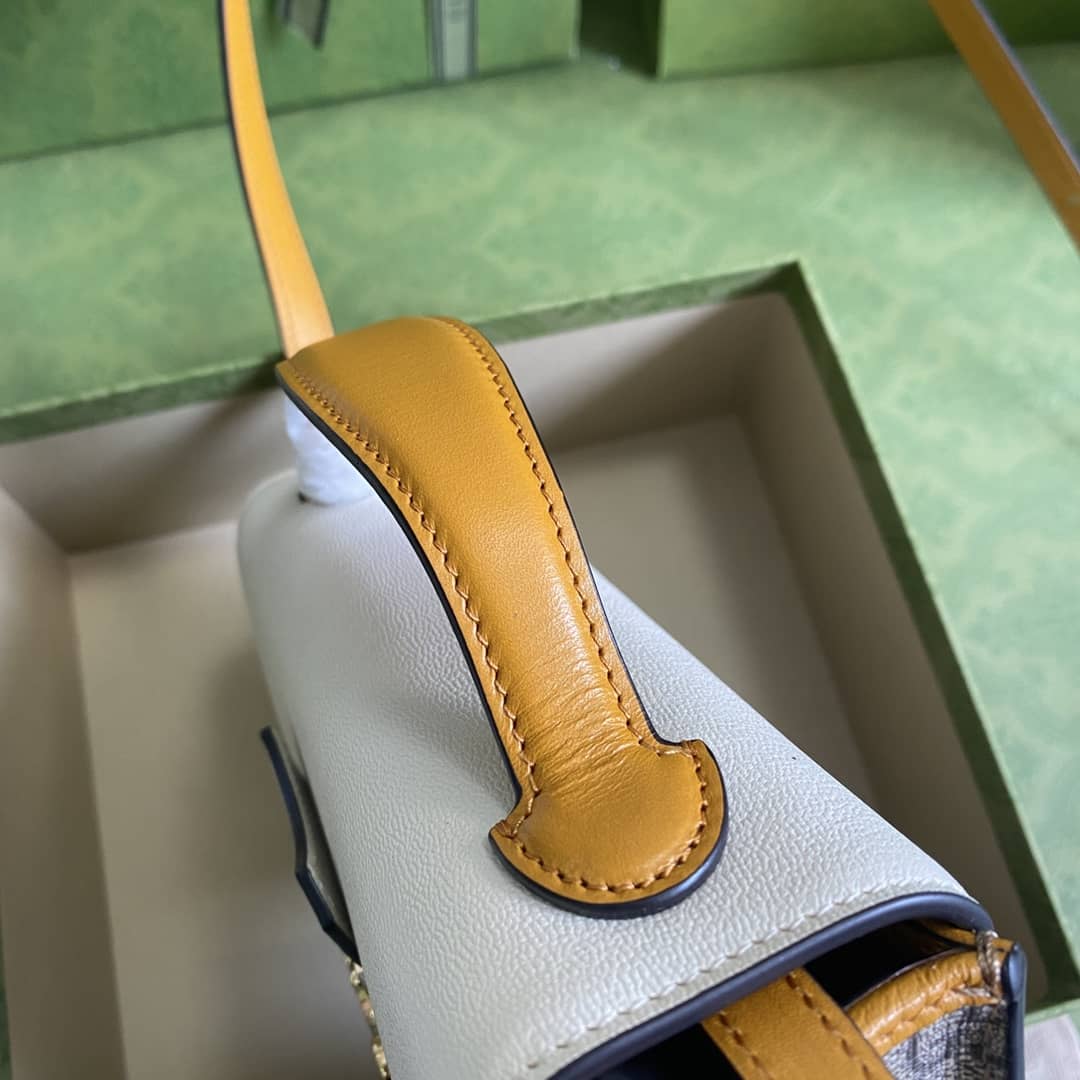 Gvc*1 Padlock GG Svp*me Canvas Top Handle Mini Bag Replica 652683