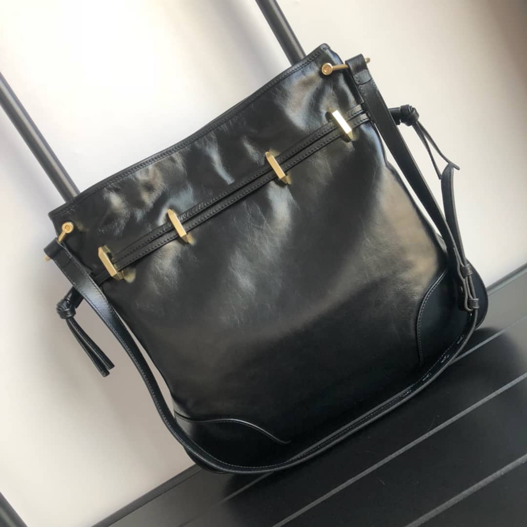 Gvc*1 1955 Horsebit Messenger Bag Replica Black 602089