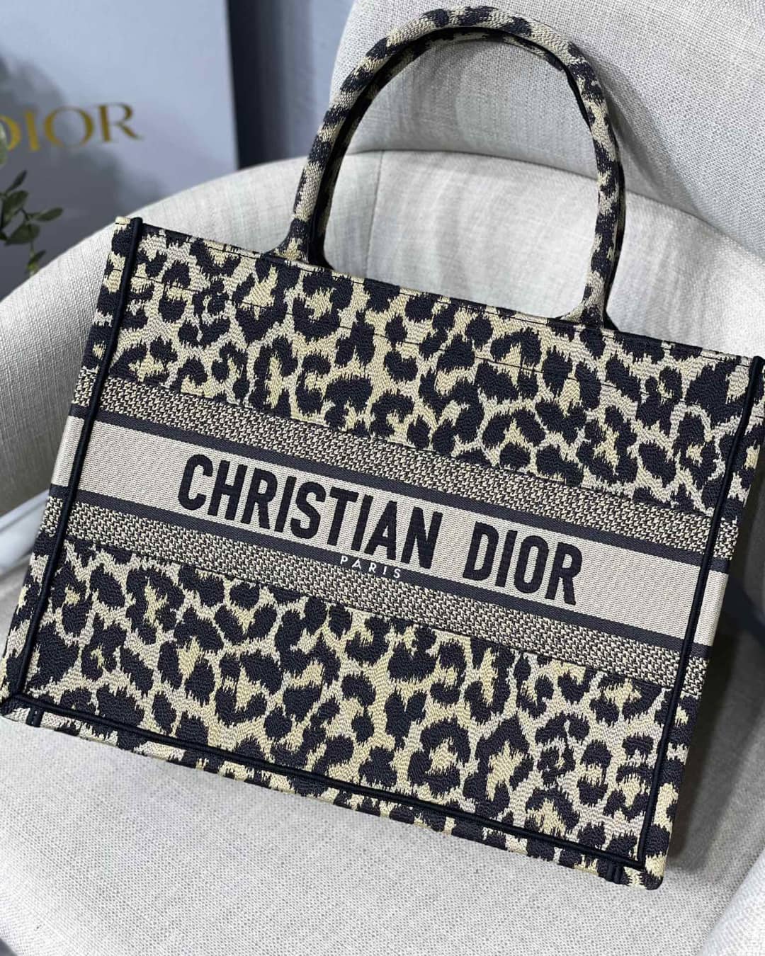 Chr1st1an D10r CD Book Embroidery Replica Tote