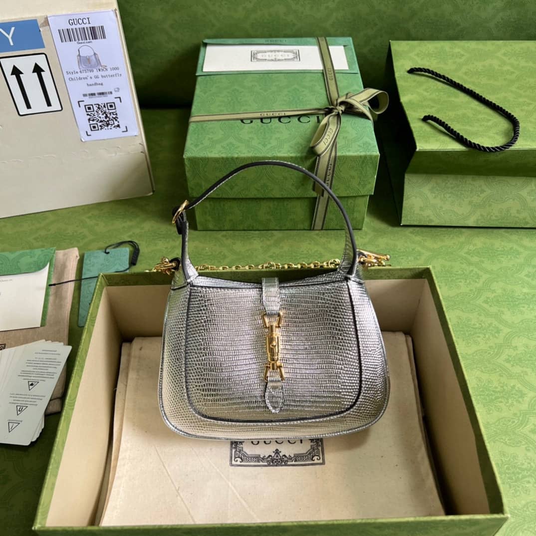 Gvc*1 Jackie 1961 Mini Shoulder Bag Silver Leather 675799 Replica